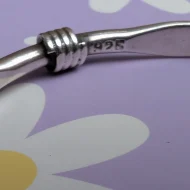 Vintage Sterling Silver Mexico Taxco Knot Bangle Stacking 925 - Image 5