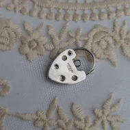 Vintage Sterling Silver Love Heart Padlock Charm - Image 3
