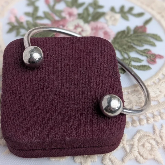 Vintage Sterling Silver Torque Cuff Bangle Stacking 925