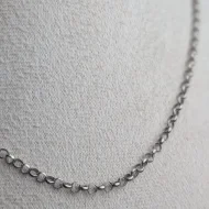 Vintage Sterling Silver Belcher Chain Necklace - Image 3
