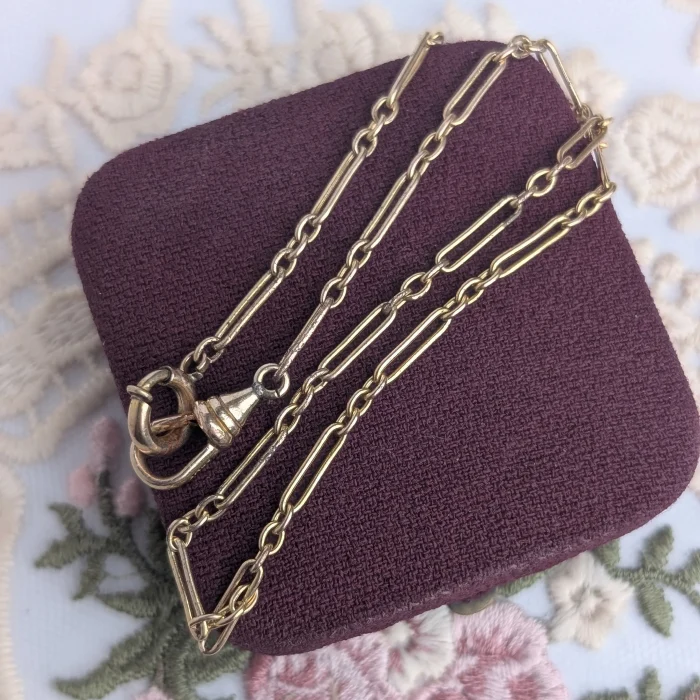 Antique Fancy Link Rolled Gold Albert Watch Chain