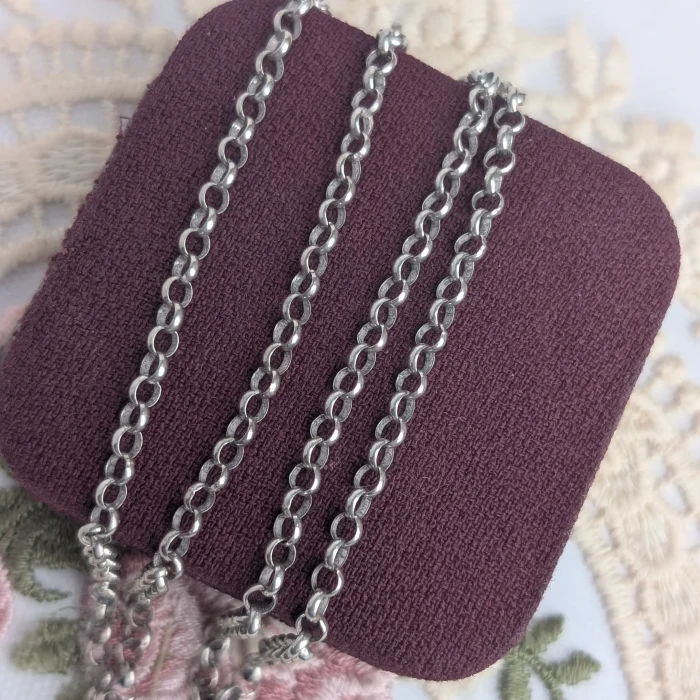 Vintage Sterling Silver Belcher Chain Necklace