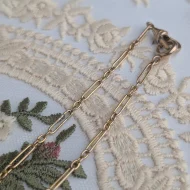 Antique Fancy Link Rolled Gold Albert Watch Chain - Image 11