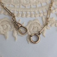 Antique Fancy Link Rolled Gold Albert Watch Chain - Image 2