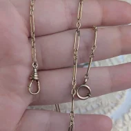 Antique Fancy Link Rolled Gold Albert Watch Chain - Image 5