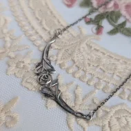 Vintage Sterling Silver Kit Heath Rose Necklace - Image 5