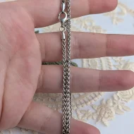 Vintage Sterling Silver Twisted Rope Chain Necklace Italy - Image 3