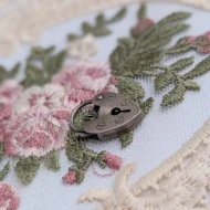 Vintage Silver Love Heart Padlock Charm Pendant - Image 3