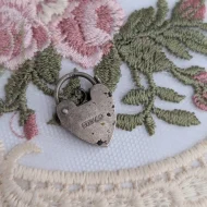 Vintage Silver Love Heart Padlock Charm Pendant - Image 4