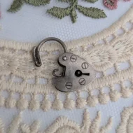 Vintage Silver Love Heart Padlock Charm Pendant - Image 6