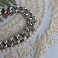 Vintage Sterling Silver Charm Bracelet Graduated Hallmark 24g - Image 8