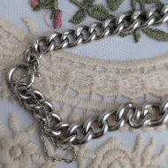 Vintage Sterling Silver Charm Bracelet Graduated Hallmark 24g - Image 2