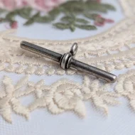 Antique Sterling Silver T Bar Pendant 1916 - Image 7