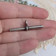 Antique Sterling Silver T Bar Pendant 1916 - Image 2