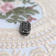 Vintage Silver Marcasite Safety Art Deco Clasp - Image 2
