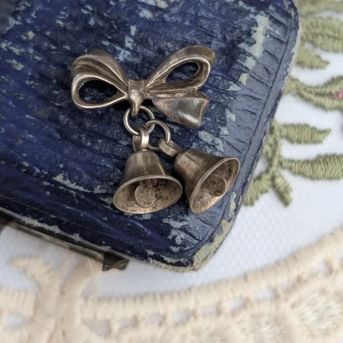 Vintage Sterling Silver Franklin Mint Wedding Bell Charm Pendant