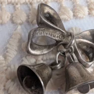 Vintage Sterling Silver Franklin Mint Wedding Bell Charm Pendant - Image 3