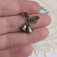 Vintage Sterling Silver Franklin Mint Wedding Bell Charm Pendant - Image 4
