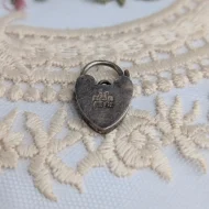 Vintage Sterling Silver Love Heart Padlock Charm Pendant 1979 - Image 7