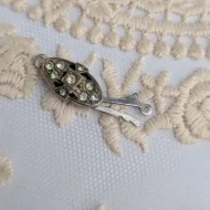 Vintage Silver Paste Safety Clasp Findings - Image 3