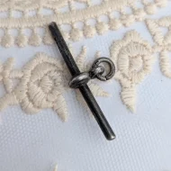 Antique Sterling Silver T Bar Pendant 1922 - Image 6