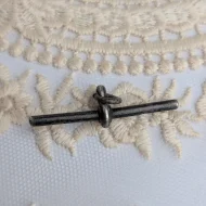 Antique Sterling Silver T Bar Pendant 1922 - Image 8