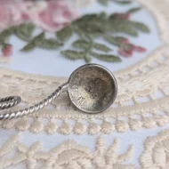 Antique Silver Salt Coin Spoon 10 Ore 1875 - Image 6