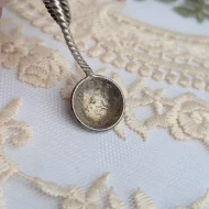 Antique Silver Salt Coin Spoon 10 Ore 1875 - Image 2