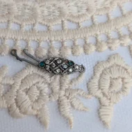 Vintage Silver Paste Safety Clasp - Image 9