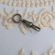 Antique Sterling Silver Dog Clip Clasp Charm Pendant - Image 5