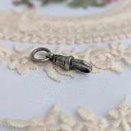 Antique Sterling Silver Dog Clip Clasp Charm Pendant - Image 6