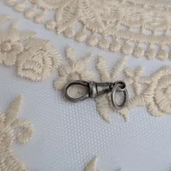 Antique Sterling Silver Dog Clip Clasp Charm Pendant - Image 7