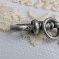 Antique Sterling Silver Dog Clip Clasp Charm Pendant - Image 3