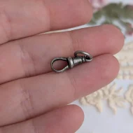 Antique Sterling Silver Dog Clip Clasp Charm Pendant - Image 4