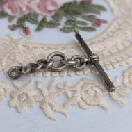 Antique Sterling Silver T Bar and Chain - Image 6