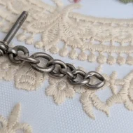 Antique Sterling Silver T Bar and Chain - Image 10