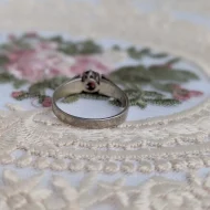 Vintage Sterling Silver Garnet Ring Bark Hallmarked 1979 - Image 10