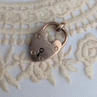 Antique Rare Rose Gold Heart Padlock, 9ct Gold - Image 7