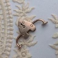 Antique Rare Rose Gold Heart Padlock, 9ct Gold - Image 2