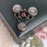 Antique Silver Forget Me Not Brooch German Jakob Agner