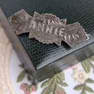 Antique Sterling Silver Annie Edwardian Brooch Chester Hallmark 1910