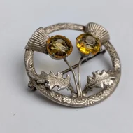 Vintage Sterling Silver Scottish Thistle Brooch Ward Bros - Image 3