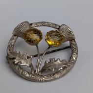 Vintage Sterling Silver Scottish Thistle Brooch Ward Bros - Image 4