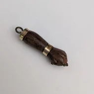 Vintage Wooden Mano Figa Hand Pendant Fist Charm - Image 2