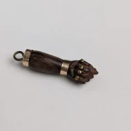 Vintage Wooden Mano Figa Hand Pendant Fist Charm - Image 4