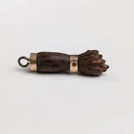 Vintage Wooden Mano Figa Hand Pendant Fist Charm - Image 7