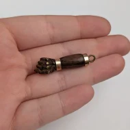 Vintage Wooden Mano Figa Hand Pendant Fist Charm - Image 12