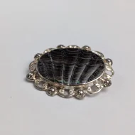 Vintage Sterling Silver Abalone Paua Shell Brooch - Image 3