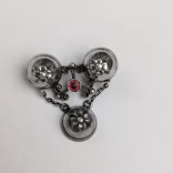 Antique Silver Forget Me Not Brooch German Jakob Agner - Image 3