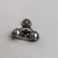 Antique Silver Forget Me Not Brooch German Jakob Agner - Image 7